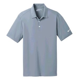 Nike Men's Grey Dri-fit Mesh Polo Medium